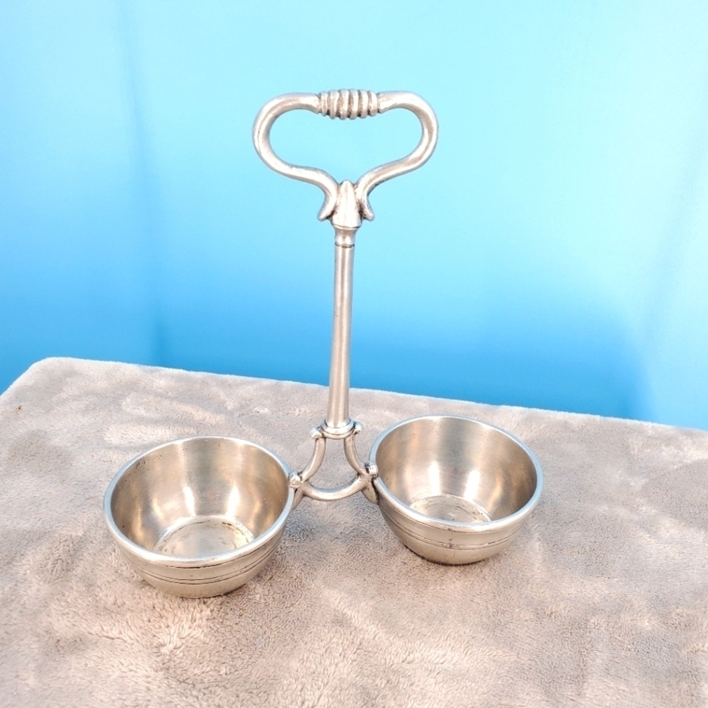 Cosi Tabbelini vintage pewter cruet set marked